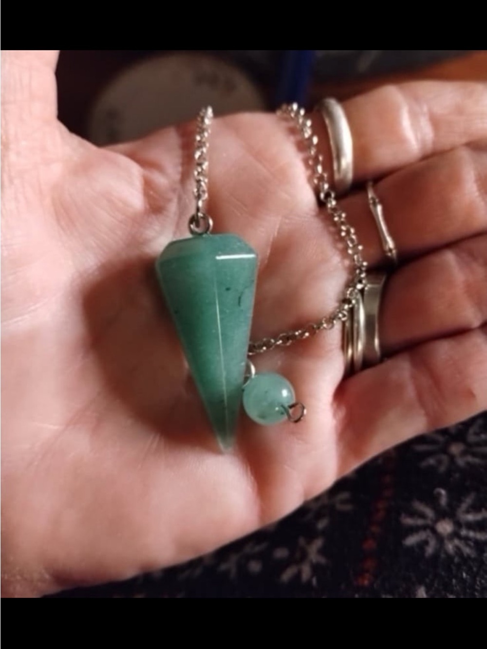 Green strawberry quartz Pendulum Elegant Gemstone